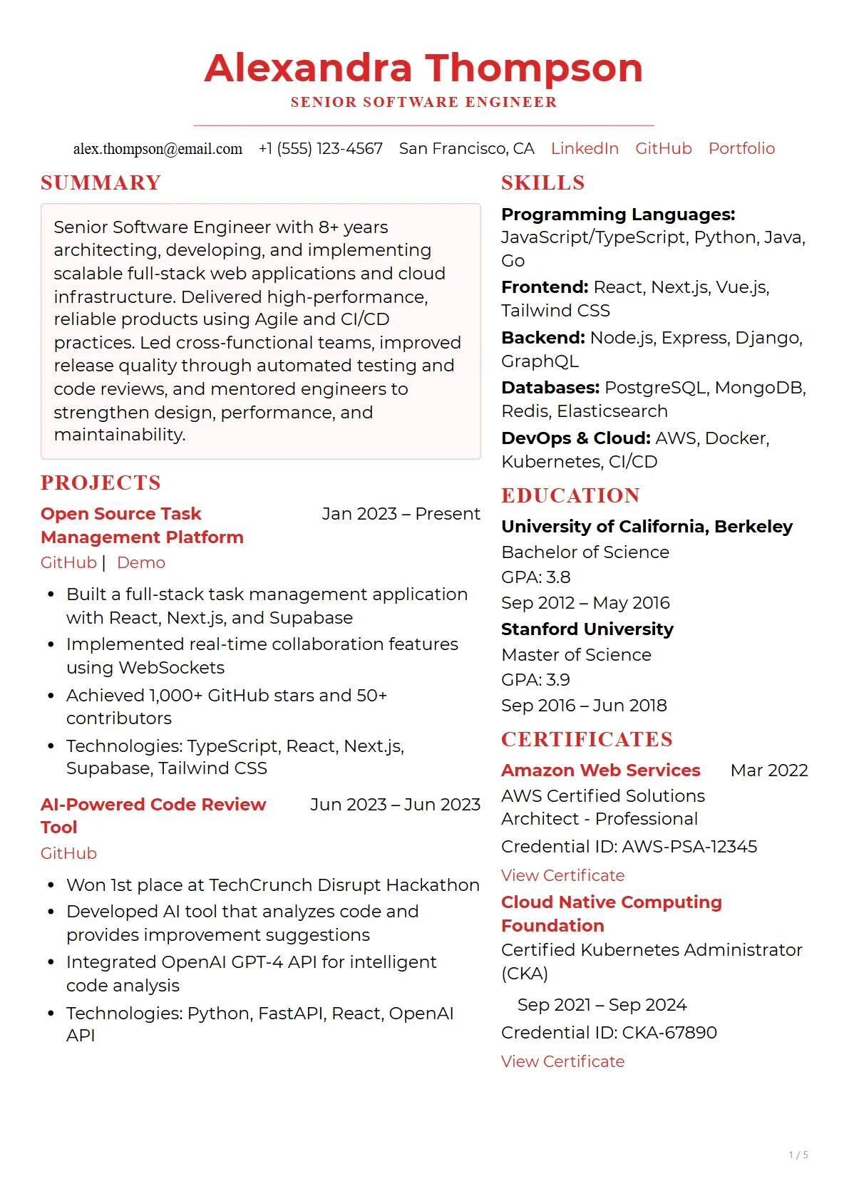 Crimson Architect template