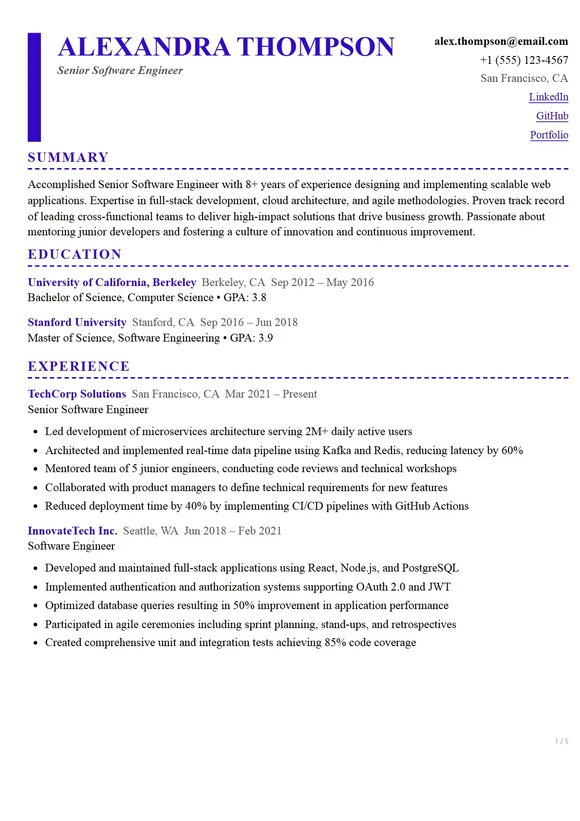 Blue Precision template