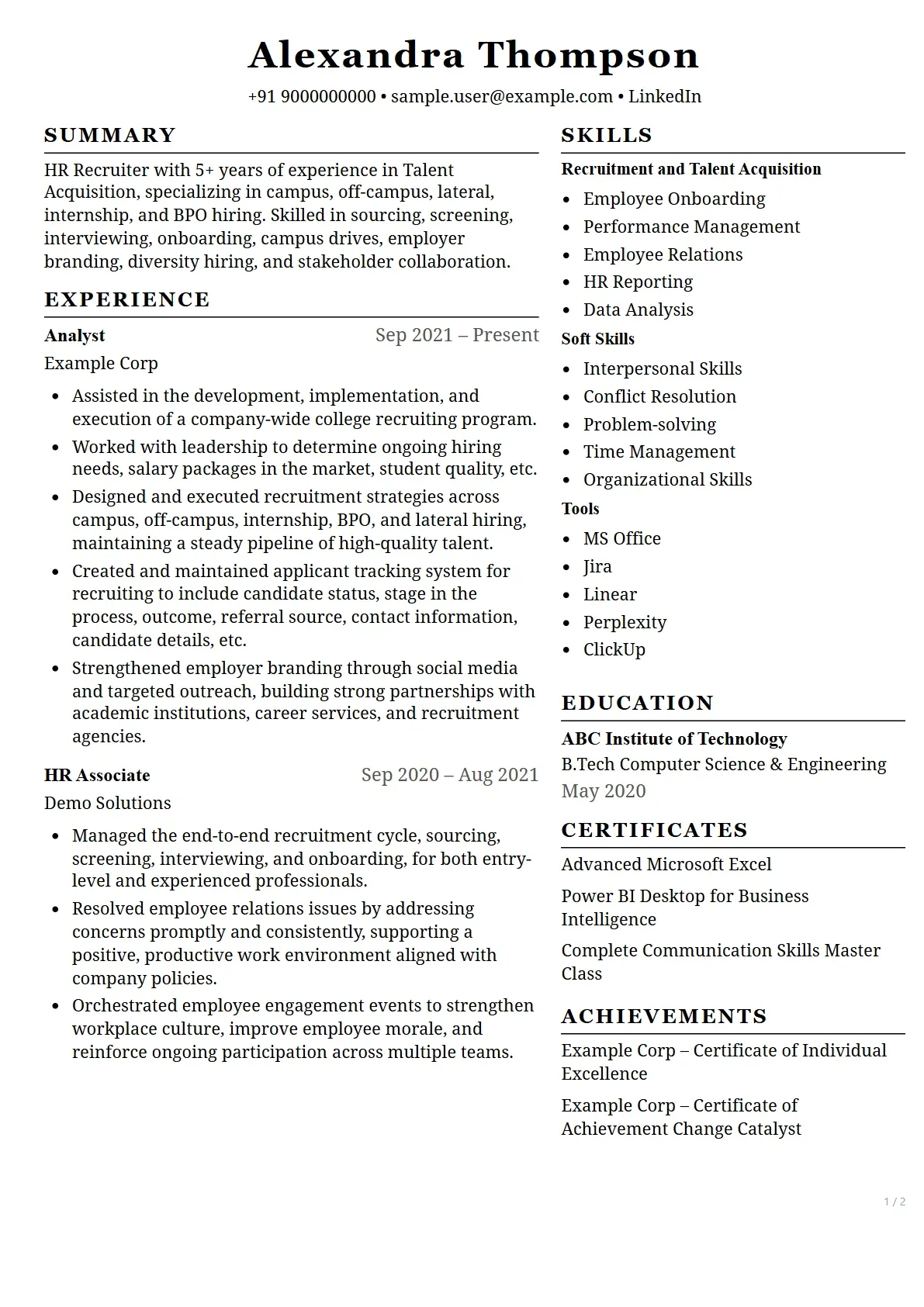 Zenith Professional template