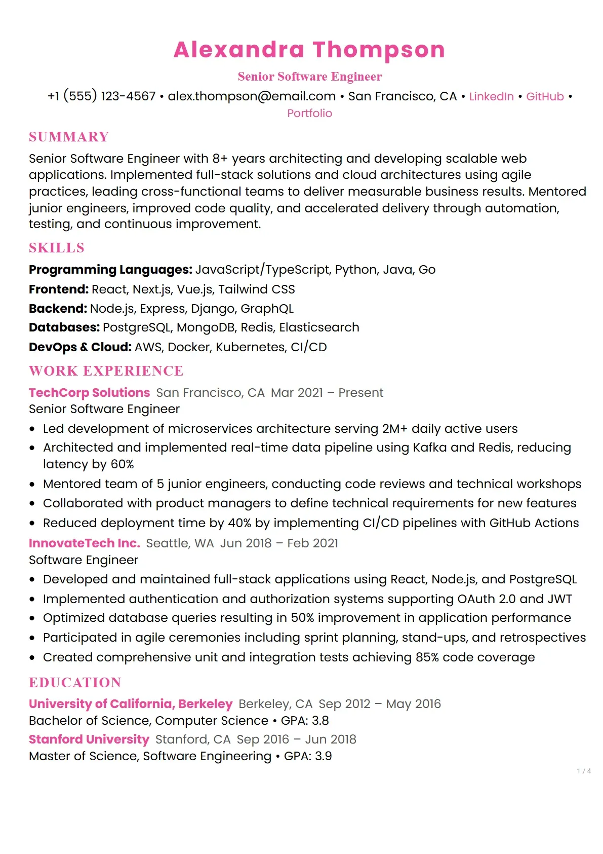 Rose Impact template